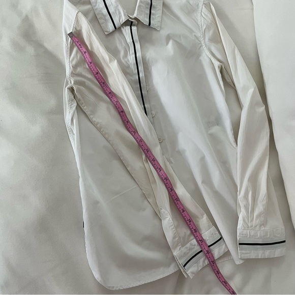 Balenciaga patent leather collar white blouse shirt 38 - Picture 11 of 14